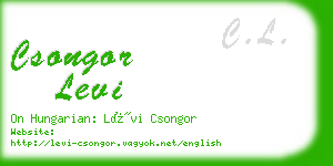 csongor levi business card